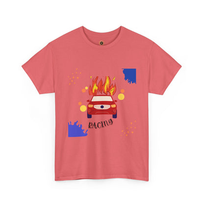 تي شيرت سباقات جرافيكي للجنسين - تي شيرت سباقات سيارات من القطن الثقيل للرجال والنساء، تي شيرت كاجوال لمشجعي رياضة السيارات، بأكمام قصيرة، مقاسات S-5XL
