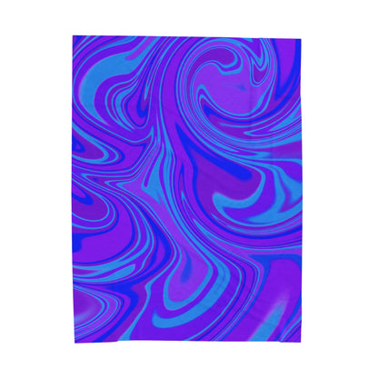 Velveteen Plush Blanket - Vibrant Abstract Cozy Throw for Home Decor
