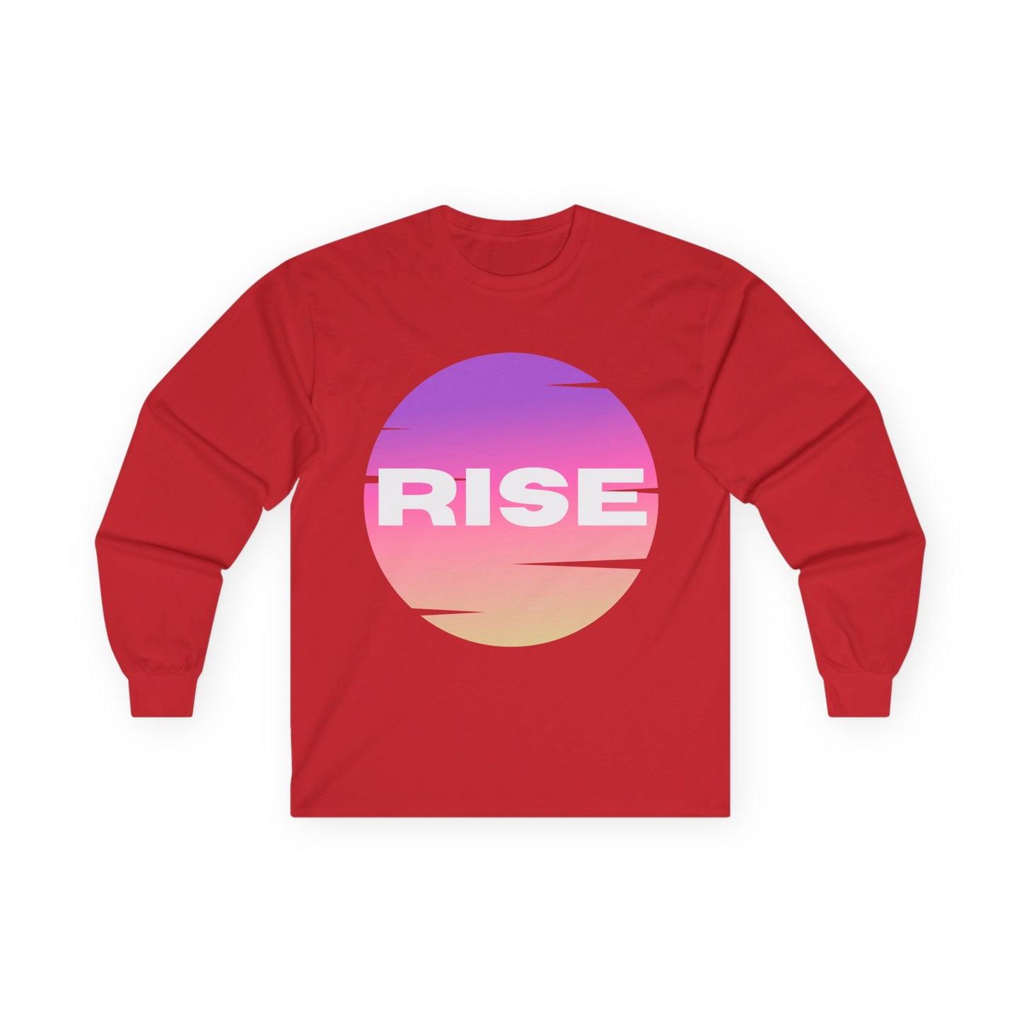 Motivational Long Sleeve Tee - 'RISE' Graphic