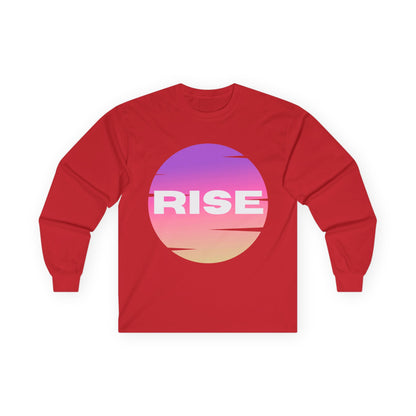 Motivational Long Sleeve Tee - 'RISE' Graphic