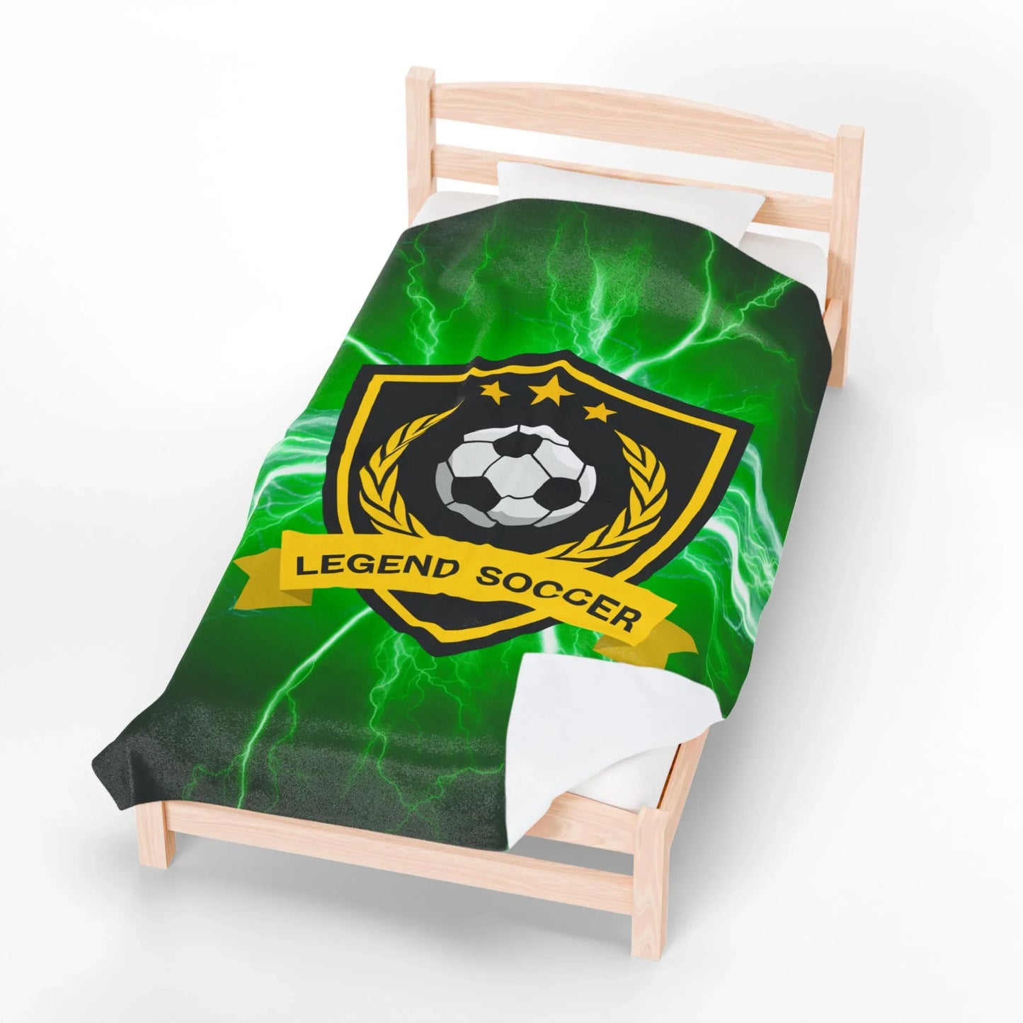 Soccer Legend Plush Blanket | Soft Throw for Sports Fans, Cozy Decor, Gift for Athletes, Soccer-themed Home, Kids Room - RizQ Life 