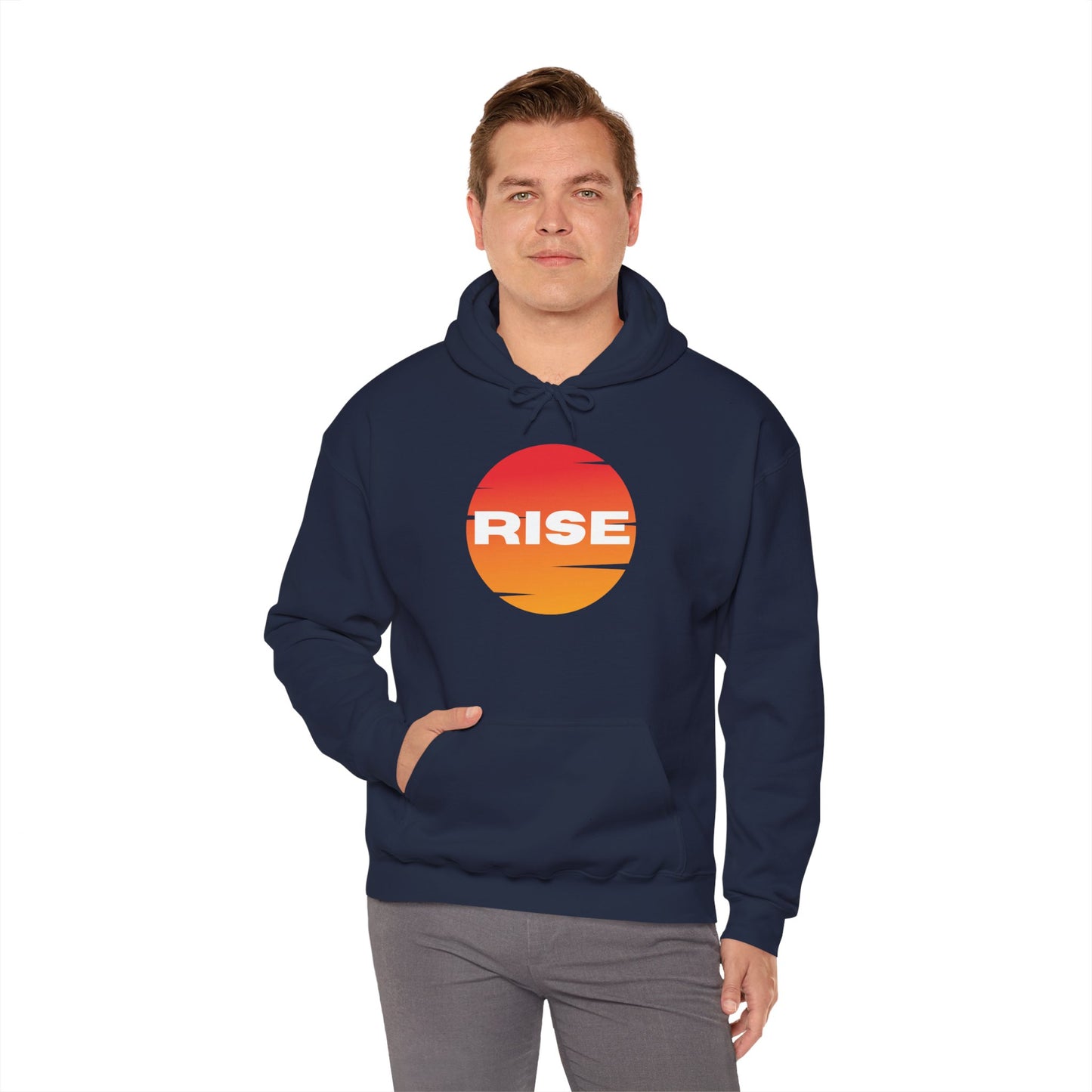 Men's Rise Sunset Hoodie - Comfortable Heavy Blend Sweatshirt