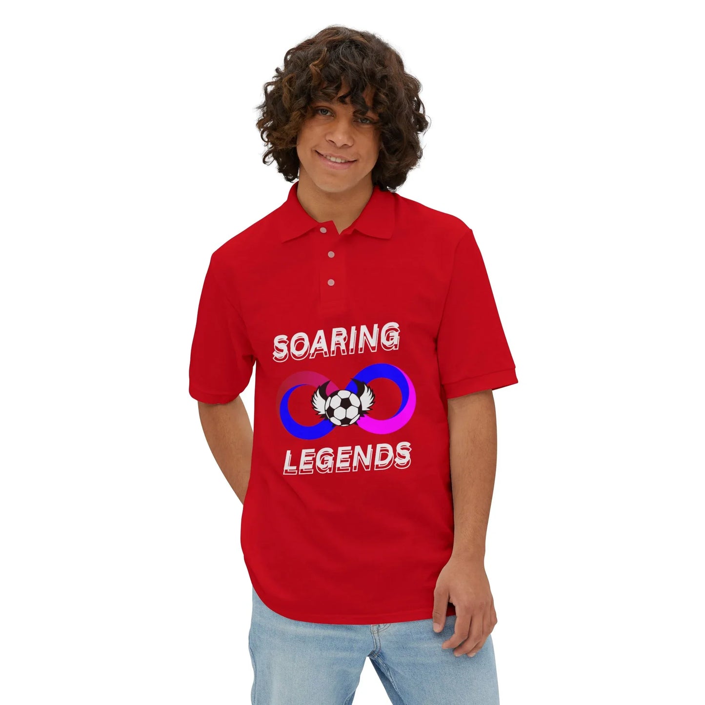 Men's Piqué Polo - Soaring Legends Soccer Shirt - RizQ Life 