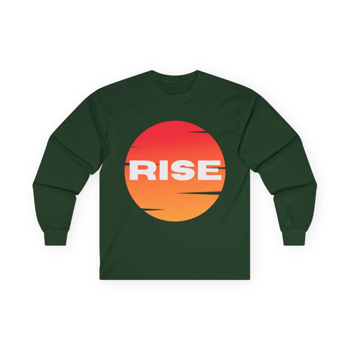Sunrise RISE Long Sleeve Tee - Motivational Unisex Cotton Shirt for Inspiration - RizQ Life 