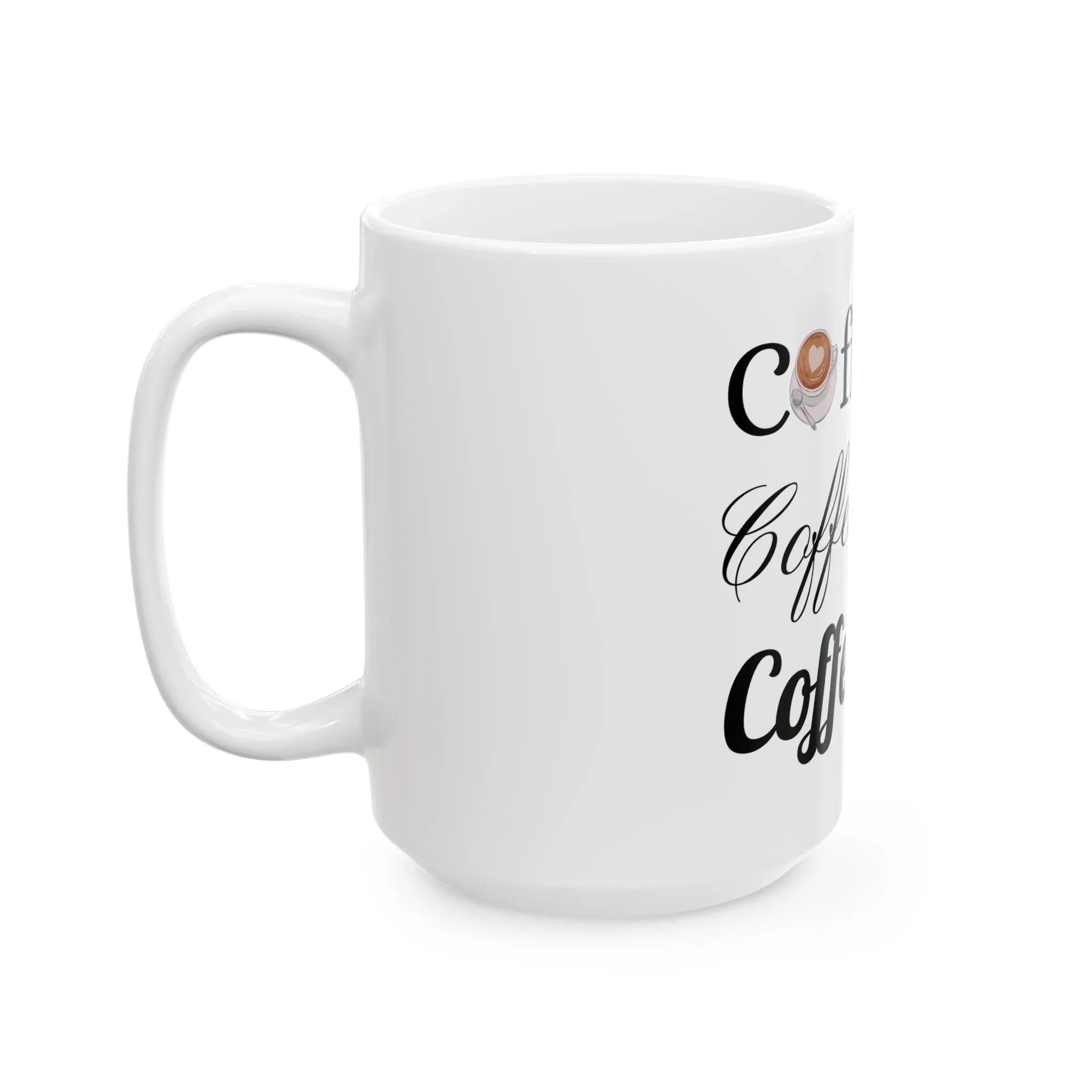Coffee Lover’s Ceramic Mug – White Cup Perfect for Morning Brews, Tea, Hot Drinks - RizQ Life 