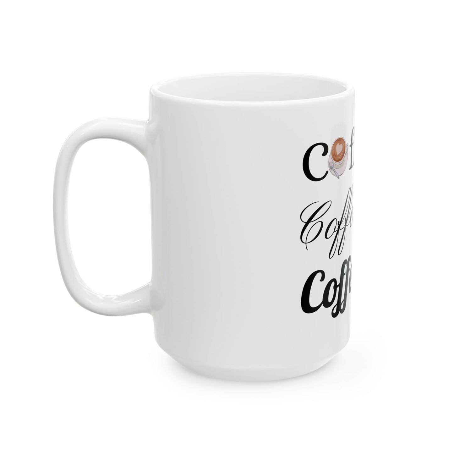 Coffee Lover’s Ceramic Mug – White Cup Perfect for Morning Brews, Tea, Hot Drinks