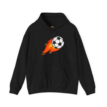 Soccer Fire Ball Hoodie - Men's Heavy Blend Hooded Sweatshirt