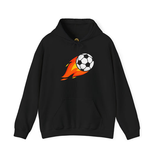 Soccer Fire Ball Hoodie - Men's Heavy Blend Hooded Sweatshirt