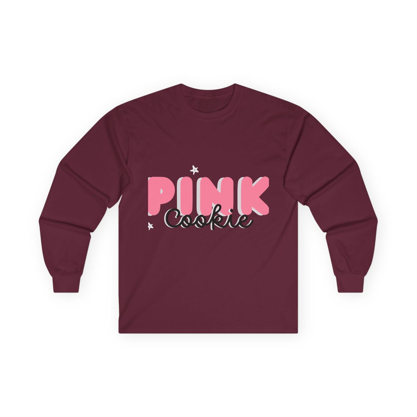 Pink Cookie Long Sleeve Tee - Sweet Treat Vibe
