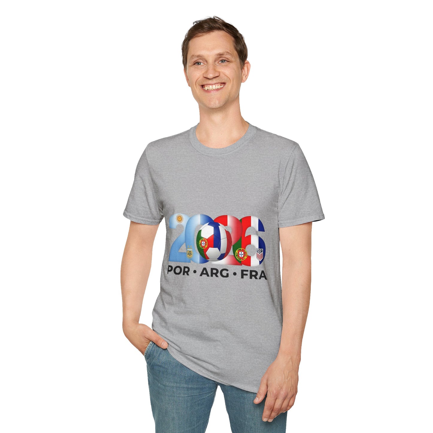 2026 Soccer Unisex Shirt | POR ARG FRA USA Football Tee