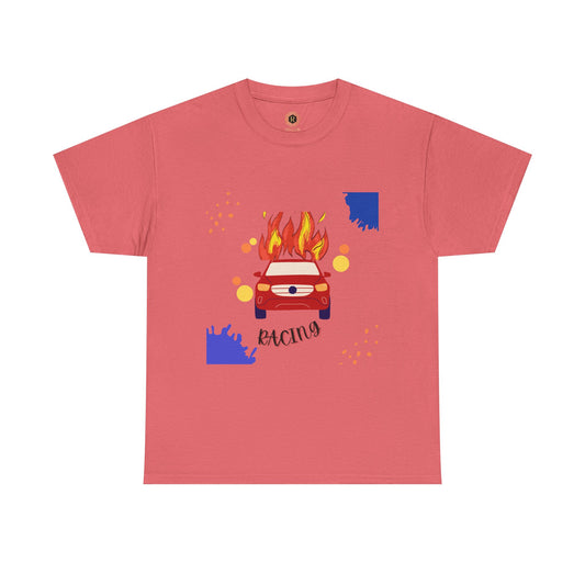 Unisex Racing Graphic T-Shirt – Heavy Cotton Car Racing Tee for Men & Women, Casual Motorsport Fan Shirt, Short Sleeve Top, Sizes S-5XL