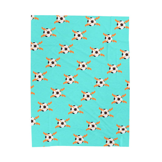 Cozy Soccer Plush Blanket – Soft Throw for Kids, Pets & Sports Fans