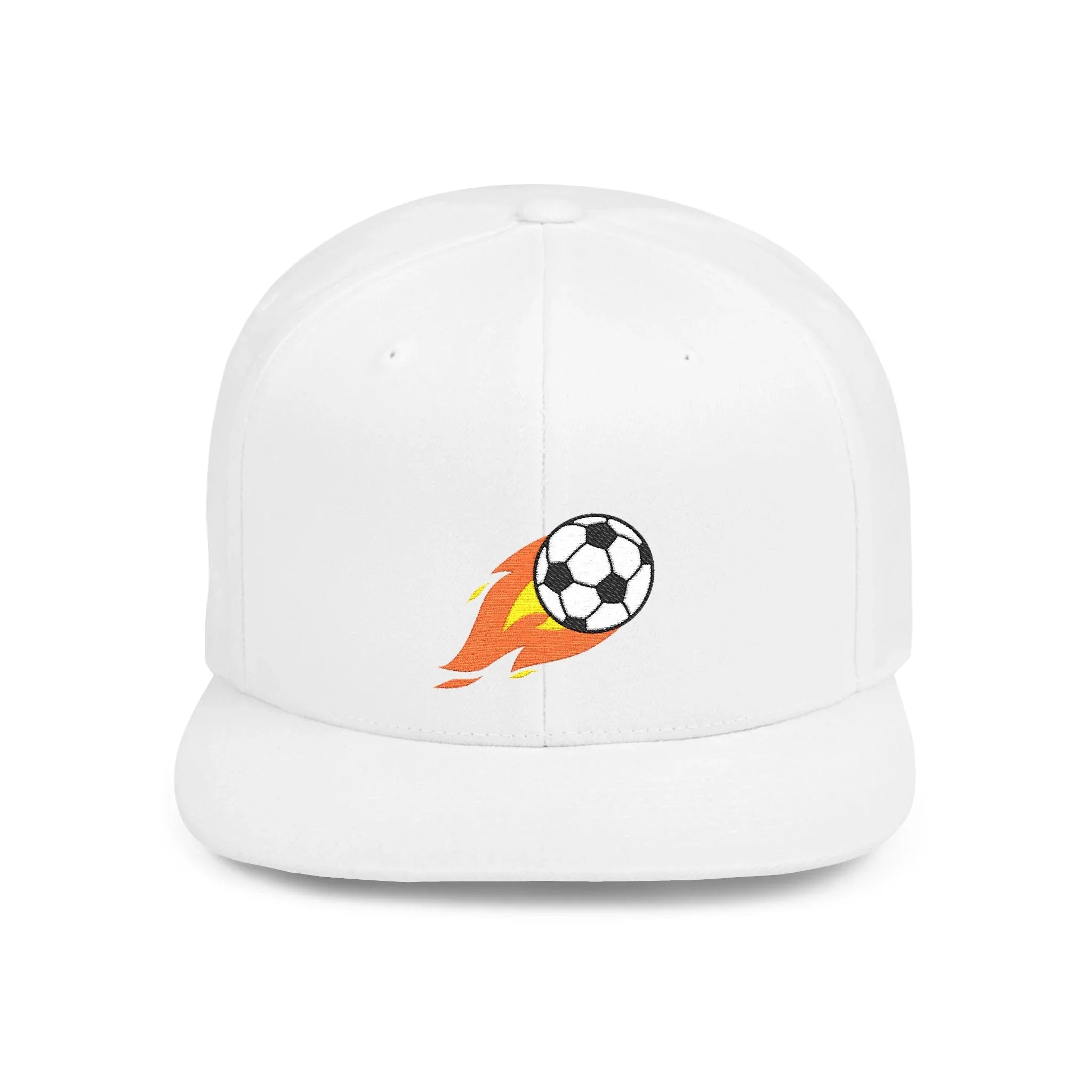 Soccer Ball Flat Bill Snapback Hat - Stylish Snapback Cap for Casual Outfits and Streetwear - RizQ Life 