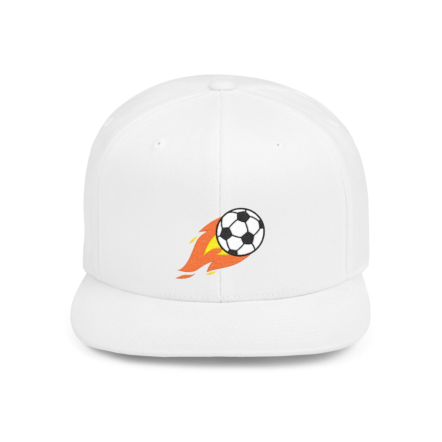 Soccer Ball Flat Bill Snapback Hat - Stylish Snapback Cap for Casual Outfits and Streetwear