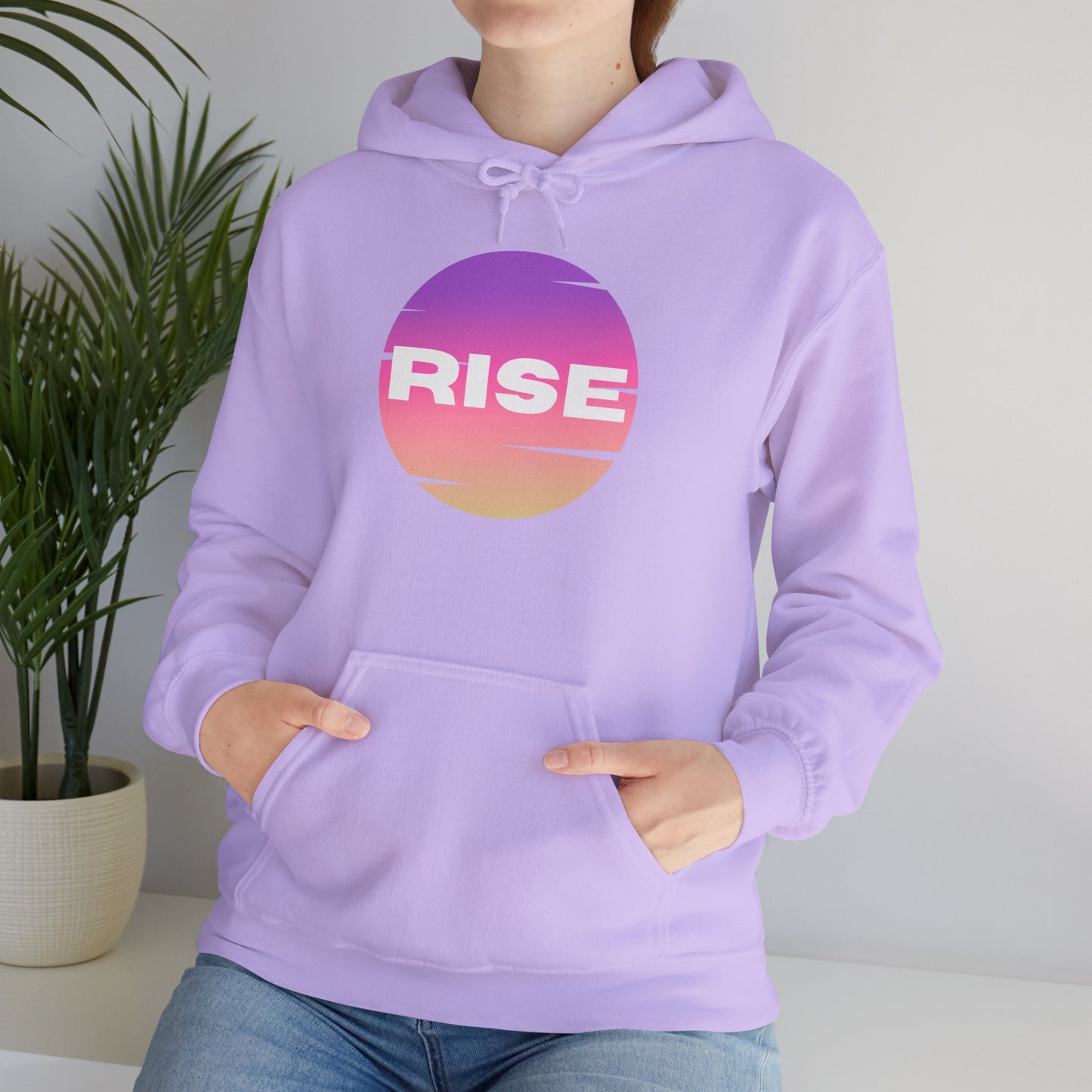 Women's Rise Graphic Hoodie - Cozy & Inspirational Sweatshirt