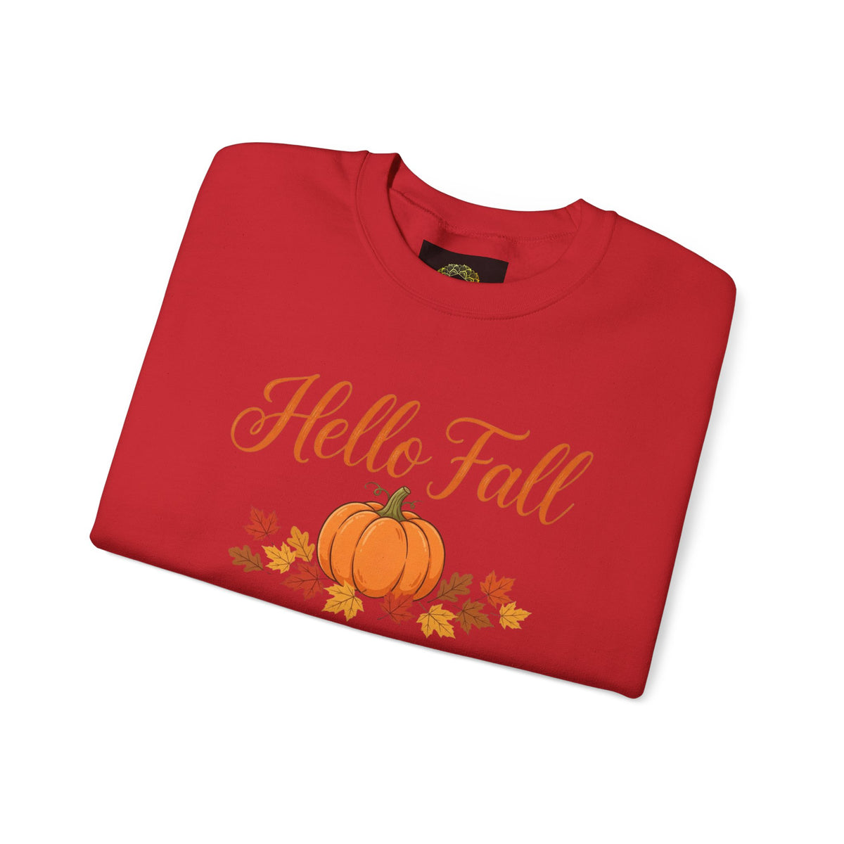 Hello Fall Pumpkin Crewneck Sweatshirt | Cozy Autumn Apparel