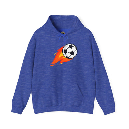 Soccer Fire Ball Hoodie - Men's Heavy Blend Hooded Sweatshirt