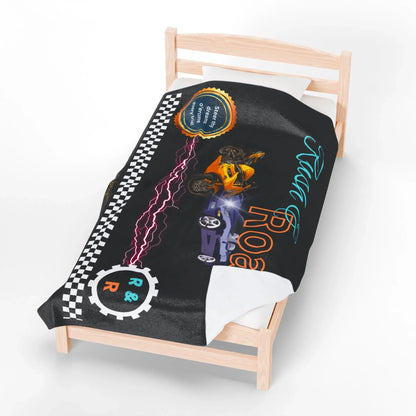 Racing Velveteen Plush Blanket - Cozy Throw For Car Lovers and Kids Rooms - RizQ Life 