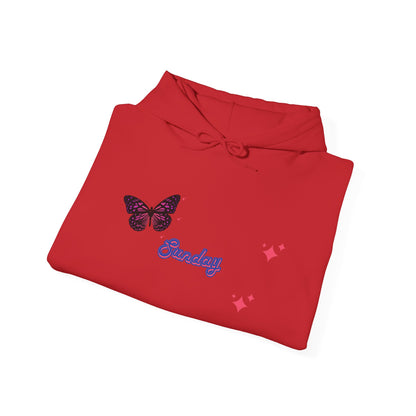 Butterfly Sunday Hoodie Sweatshirt For Women