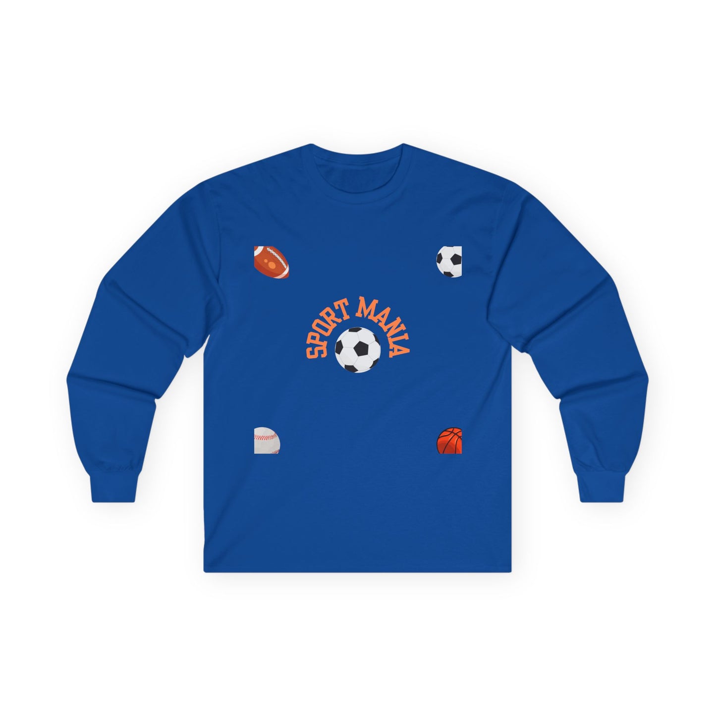 Sport Long Sleeve Tee - Fun Sports Design for Active Lifestyle