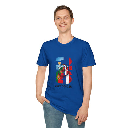 2026 Soccer World Flags T-Shirt | Football Tournament Graphic Tee