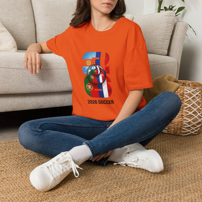 2026 Soccer World Flags T-Shirt | Football Tournament Graphic Tee