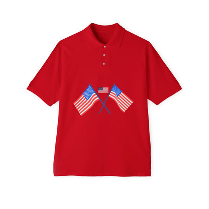 USA Flag Men's Polo