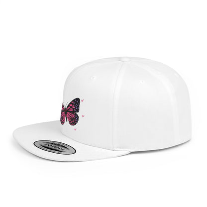 Butterfly Snapback Cap – stylish adjustable flat bill hat for adults. Perfect for streetwear, outdoor events, and gifts. Durable and comfy!