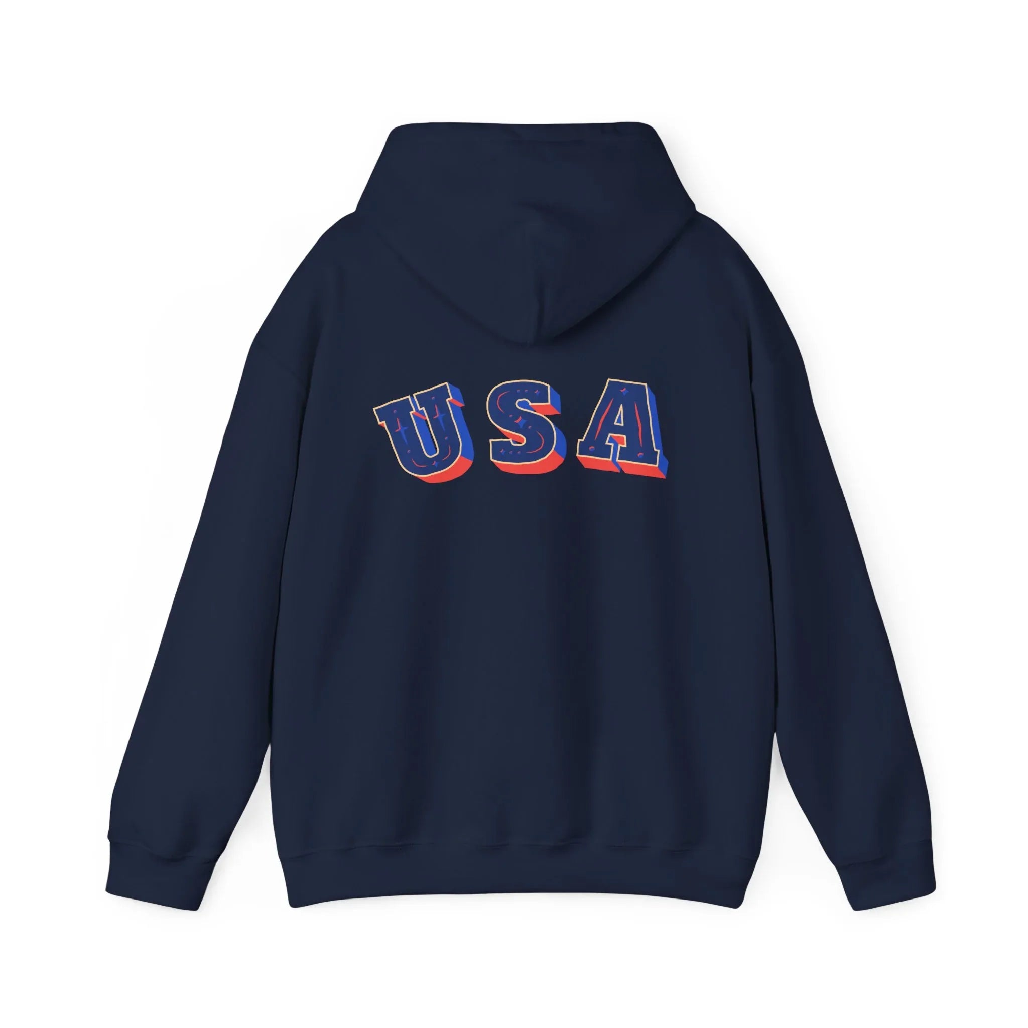 Men's Patriotic Hoodie - Double American Flag Graphic - RizQ Life 