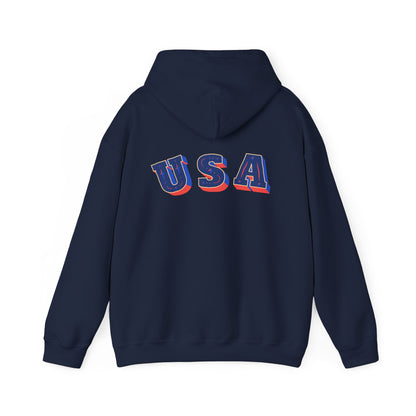 Men's Patriotic Hoodie - Double American Flag Graphic