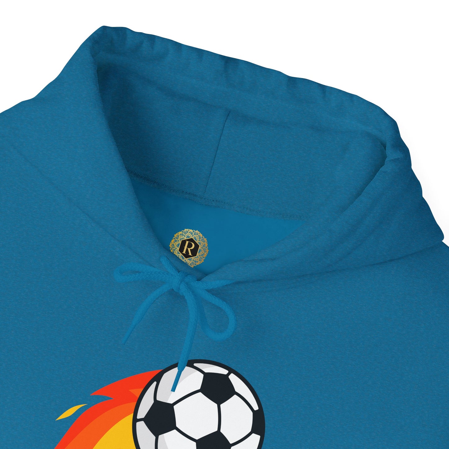 Soccer Fire Ball Hoodie - Men's Heavy Blend Hooded Sweatshirt