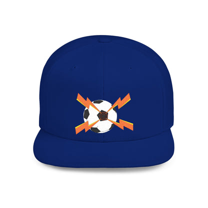 Soccer flat bill snapback hat – adjustable, stylish, and perfect for streetwear, casual outings, festivals, and gifting.