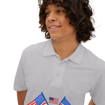 USA Flag Men's Polo