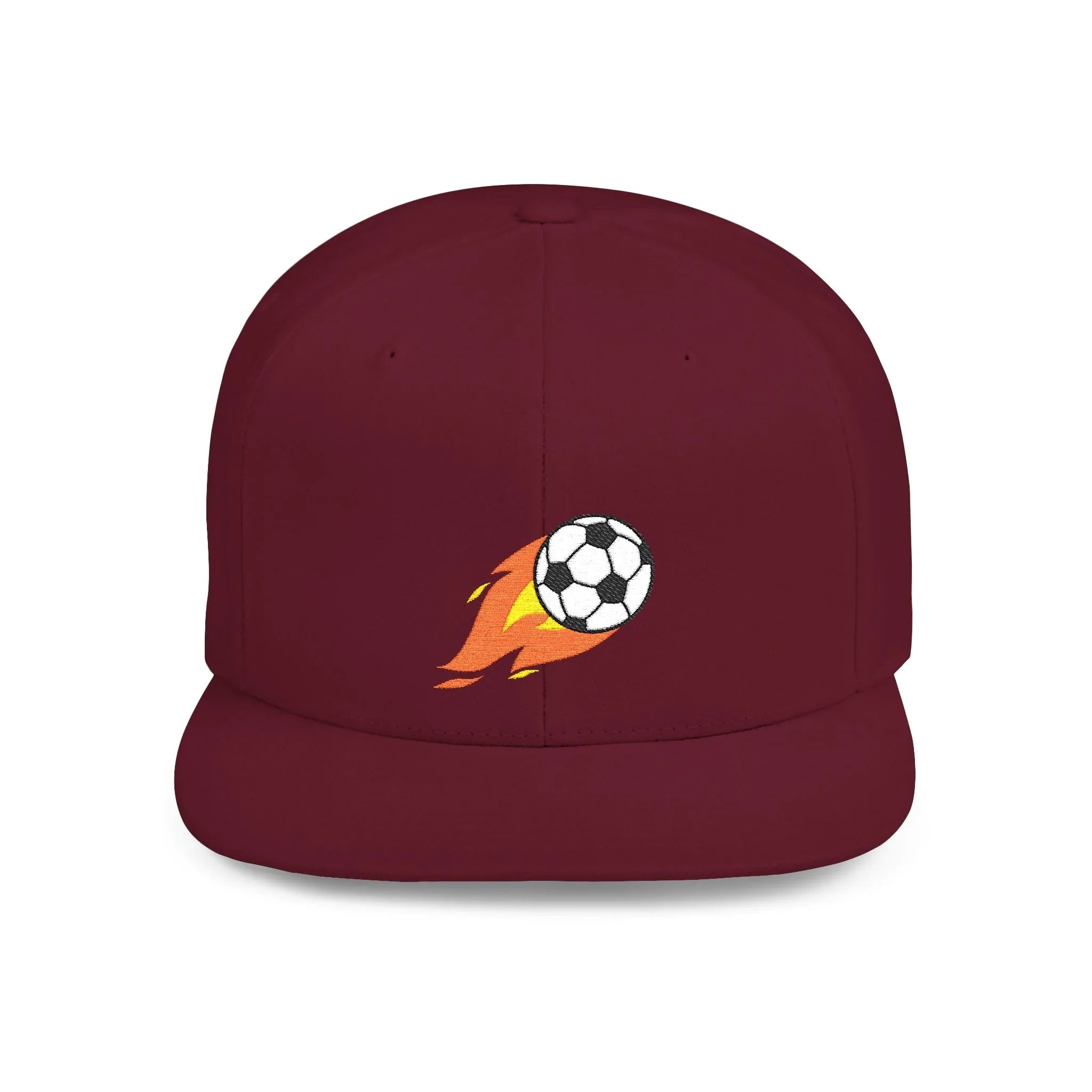 Soccer Ball Flat Bill Snapback Hat - Stylish Snapback Cap for Casual Outfits and Streetwear - RizQ Life 
