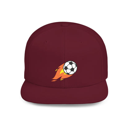 Soccer Ball Flat Bill Snapback Hat - Stylish Snapback Cap for Casual Outfits and Streetwear