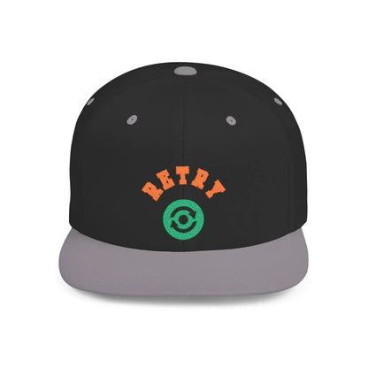 Retry Vintage Flat Bill Snapback Cap – Adjustable streetwear hat for men & women. Ideal gift for casual fashion, festivals, and urban style. - RizQ Life 