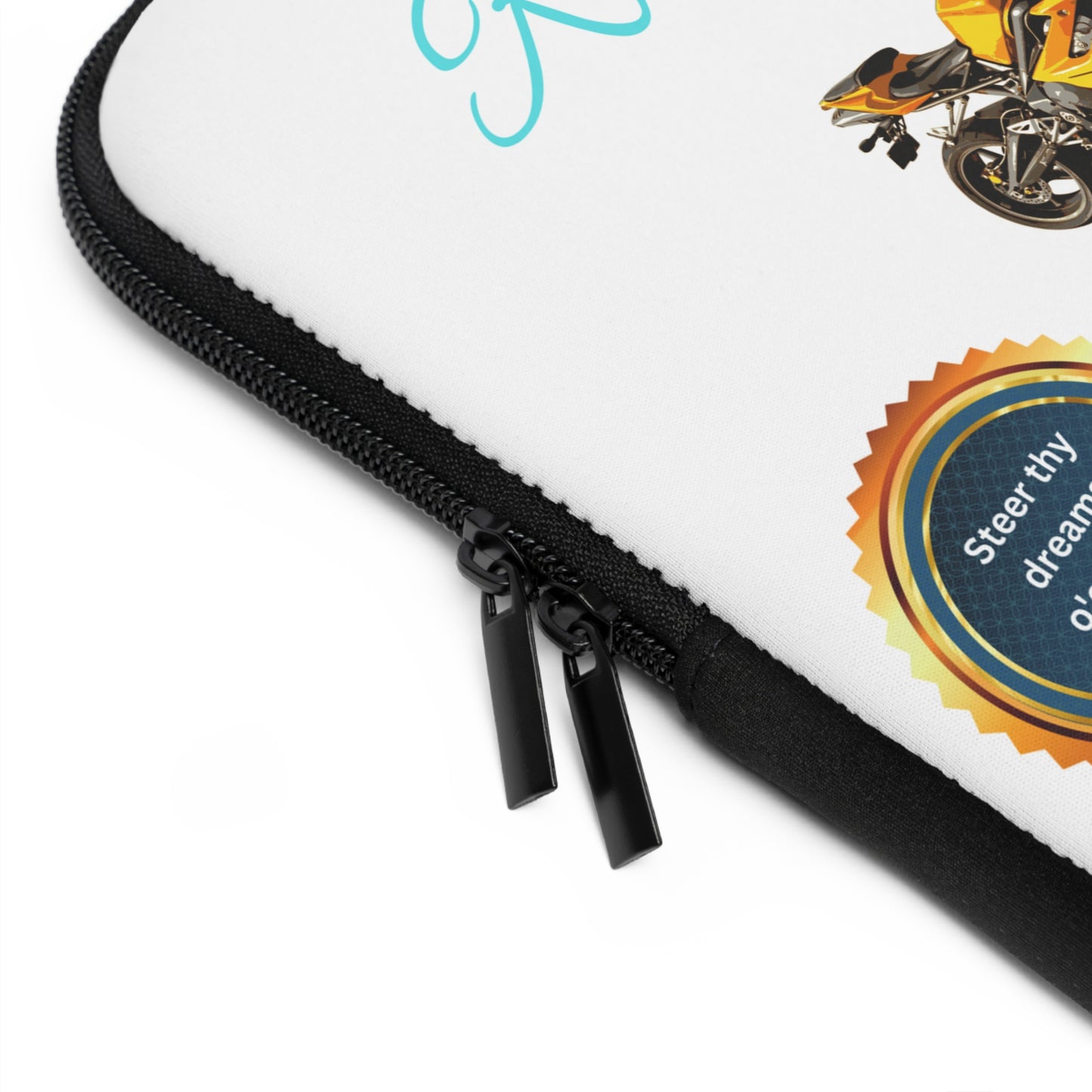 Racing-Themed Laptop Sleeve, Gift for Car Enthusiasts, Protective Case, Personalized Tech Accessory, Ideal for Students, Birthdays