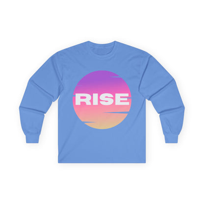 Motivational Long Sleeve Tee - 'RISE' Graphic