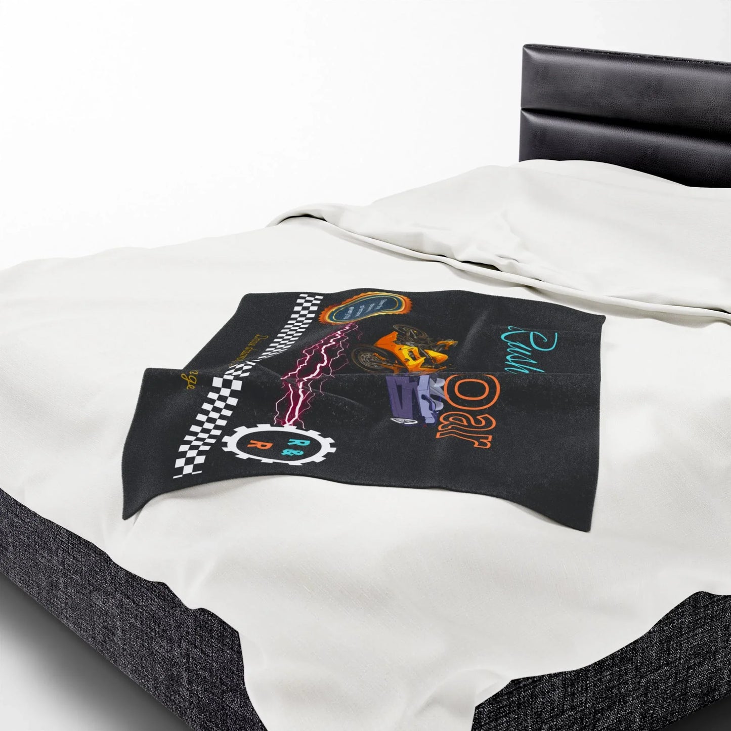Racing Velveteen Plush Blanket - Cozy Throw For Car Lovers and Kids Rooms - RizQ Life 