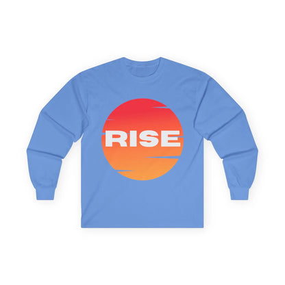 Sunrise RISE Long Sleeve Tee - Motivational Unisex Cotton Shirt for Inspiration - RizQ Life 