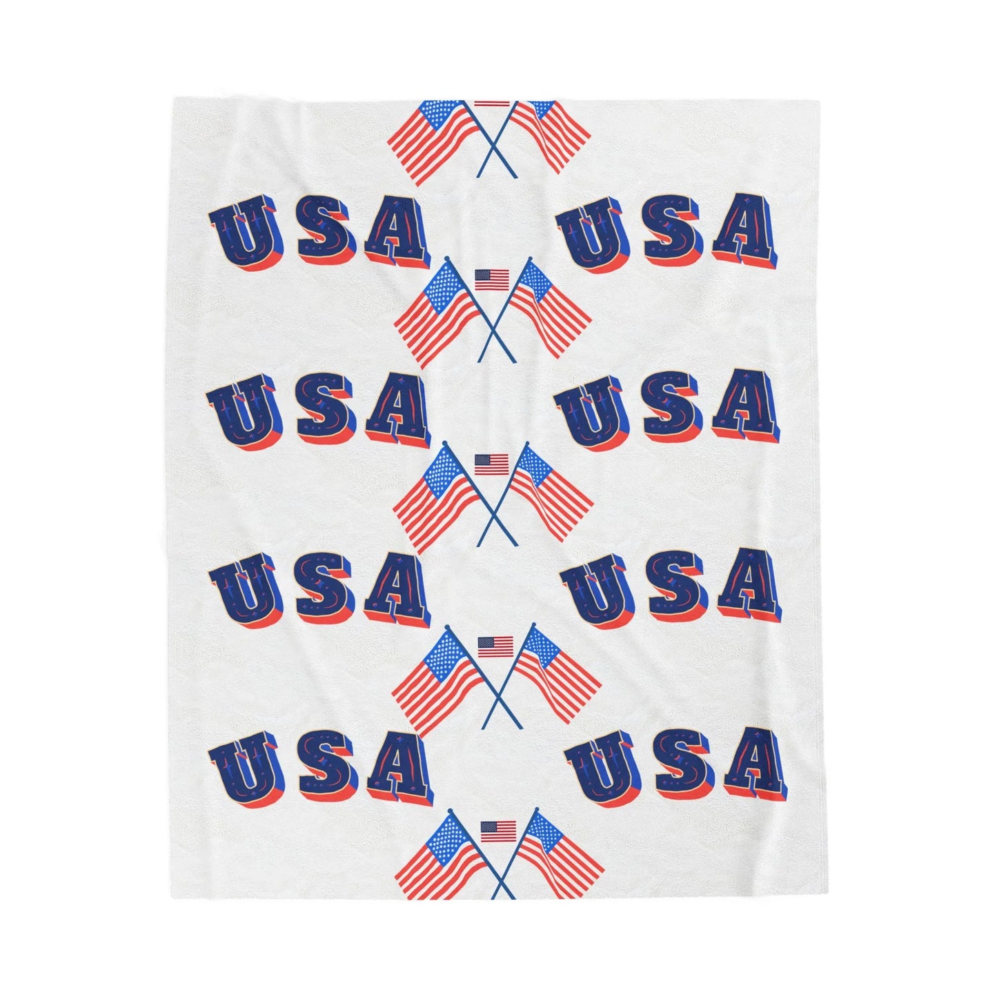 USA Flag Velveteen Plush Blanket - Cozy Throw for Independence Day, Festivals, Picnics, Home Decor, Gifts - RizQ Life 