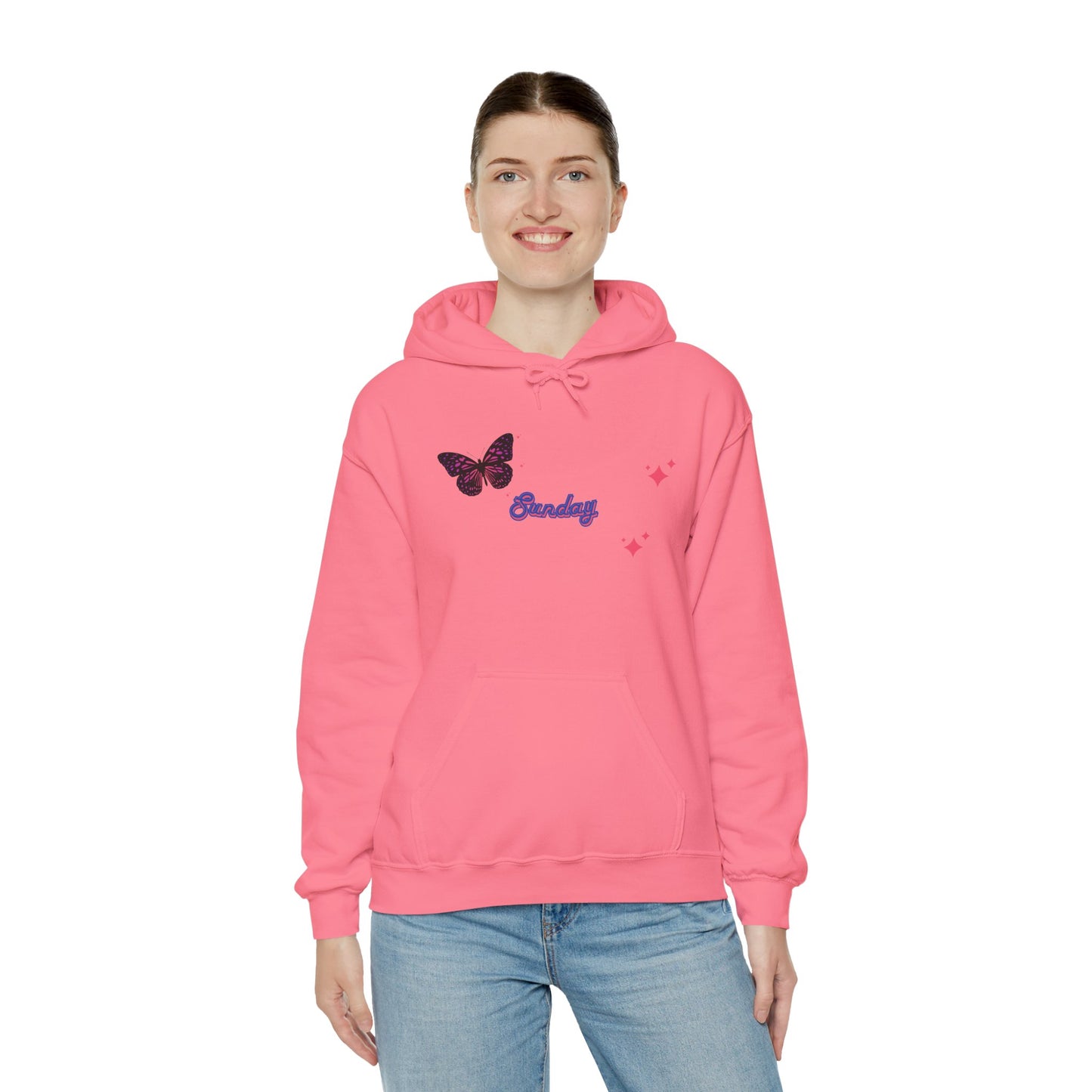 Butterfly Sunday Hoodie Sweatshirt For Women