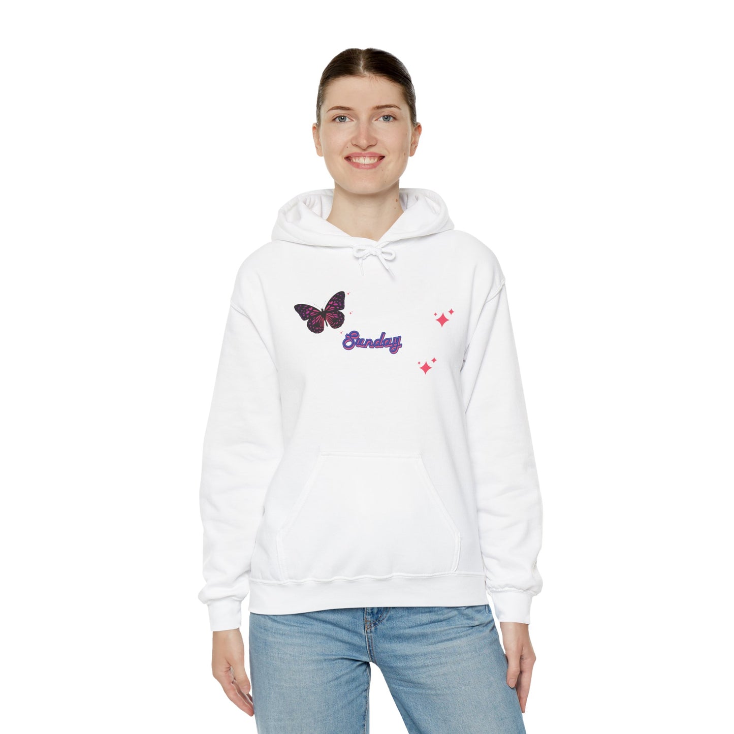 Butterfly Sunday Hoodie Sweatshirt For Women