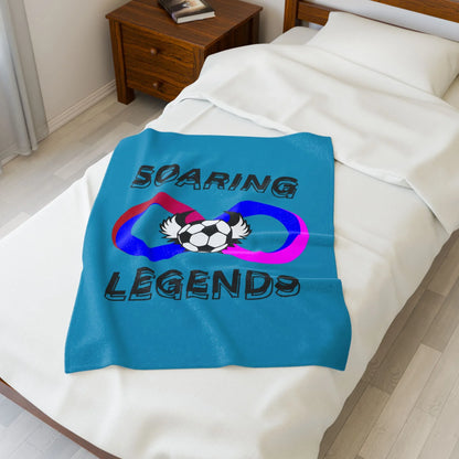 Soaring Legends Soccer Blanket - Cozy Sports Throw for Kids, Team Gift, Football Lovers Decor, Soft Plush Home Accessory - RizQ Life 