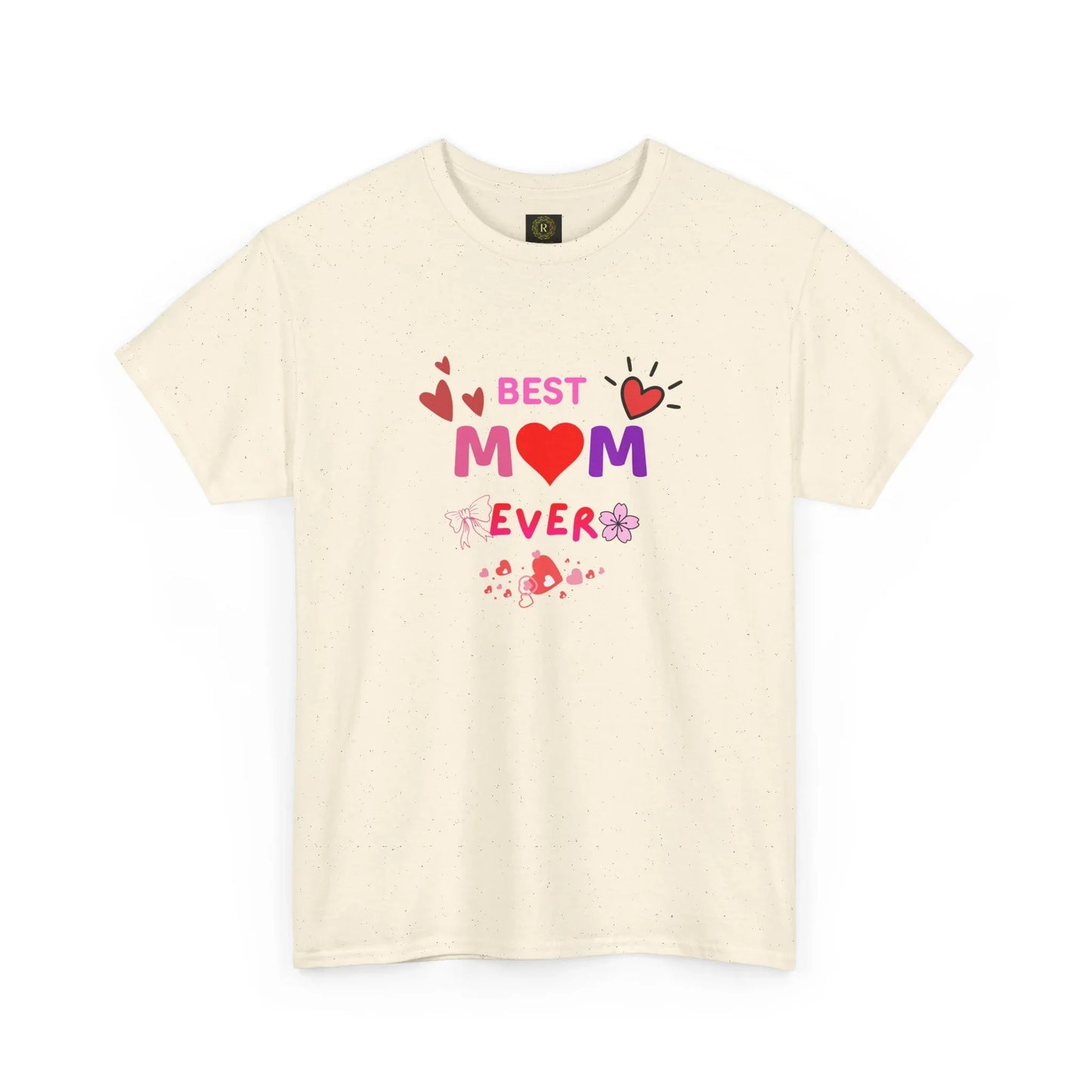 Best Mom Ever Mother’s Day T-Shirt - Aesthetic Heart & Bow Graphic Tee