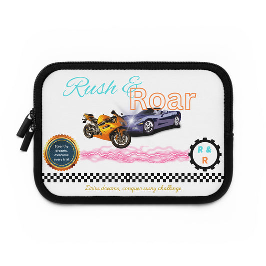 Racing-Themed Laptop Sleeve, Gift for Car Enthusiasts, Protective Case, Personalized Tech Accessory, Ideal for Students, Birthdays