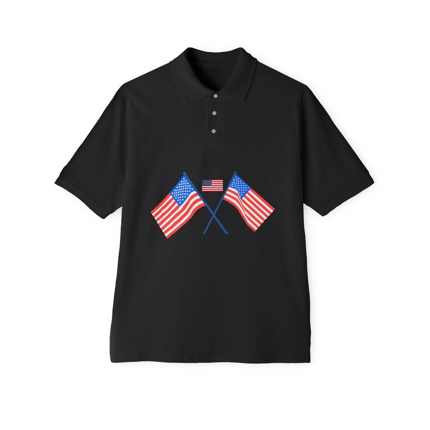 Men's USA Flag Piqué Polo Shirt - Patriotic Design - RizQ Life 
