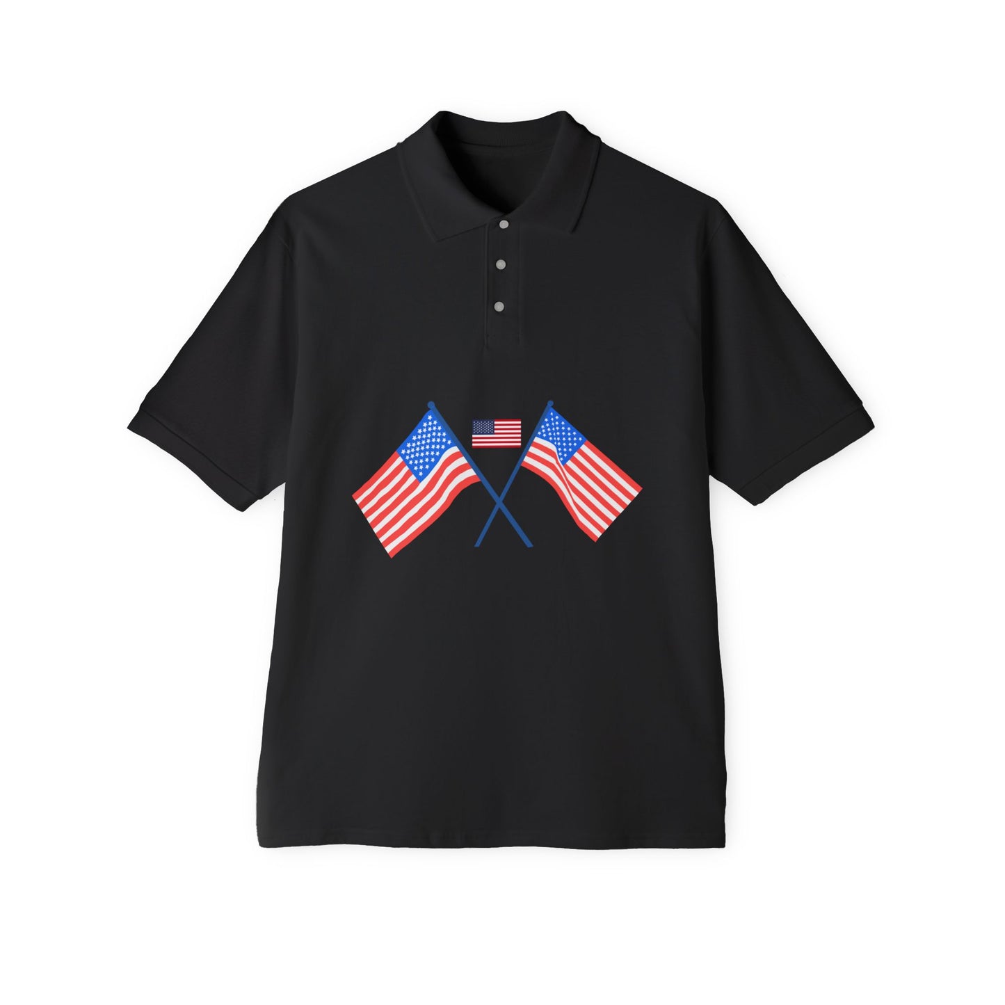 USA Flag Men's Polo
