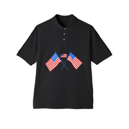 USA Flag Men's Polo