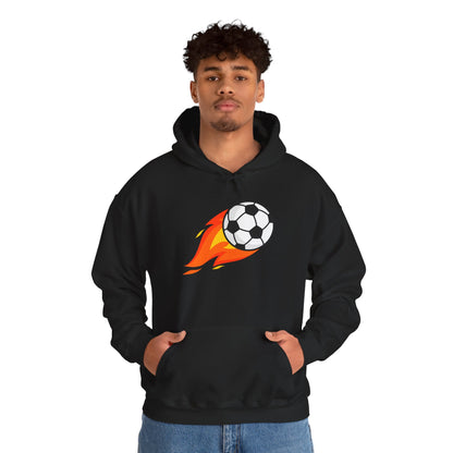 Soccer Fire Ball Hoodie - Men's Heavy Blend Hooded Sweatshirt